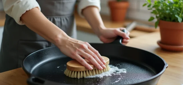 Astuces et étapes clés pour nettoyer efficacement une plancha en fonte émaillée